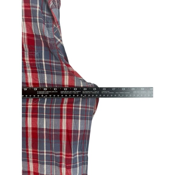 Vintage Mossimo Men's Plaid Flannel Shirt Elbow Pads Western Cowbow Size XL - Picture 6 of 6